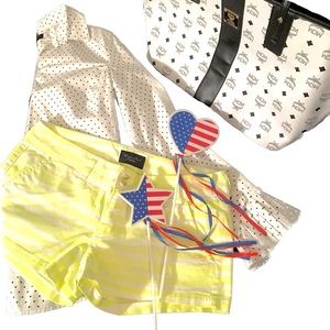 AEO Neon Yellow Highlighter Striped Women’s Shorts